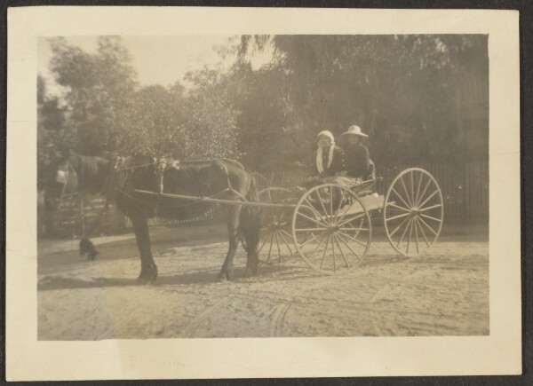 Louis Fleckenstein, [Couple in Horse Cart]