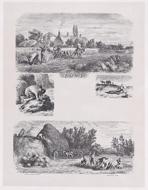 Charles Jacque, August, from "Album of Rustic Subjects"