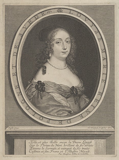Robert Nanteuil, Portrait of Louise Marie, Queen of Poland and Sweden