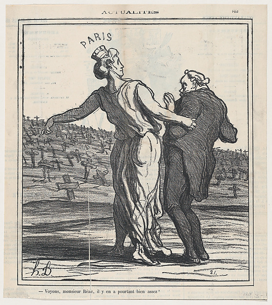 Honoré Daumier, See, Mr. Réac, it is quite enought!, from 'News of the day,' published in "Le Charivari"
