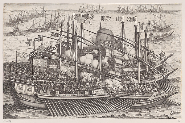 Jacques Callot, 1er Combat Naval (First Naval Battle), from "La Vie de Ferdinand Ier de Médicis série appelée aussi Les Batailles des Médicis" (The Life of Ferdinand I de'Medici also called The Medici Battles)