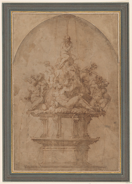 Giorgio Vasari, Design for a Fountain with River Gods and Nymphs