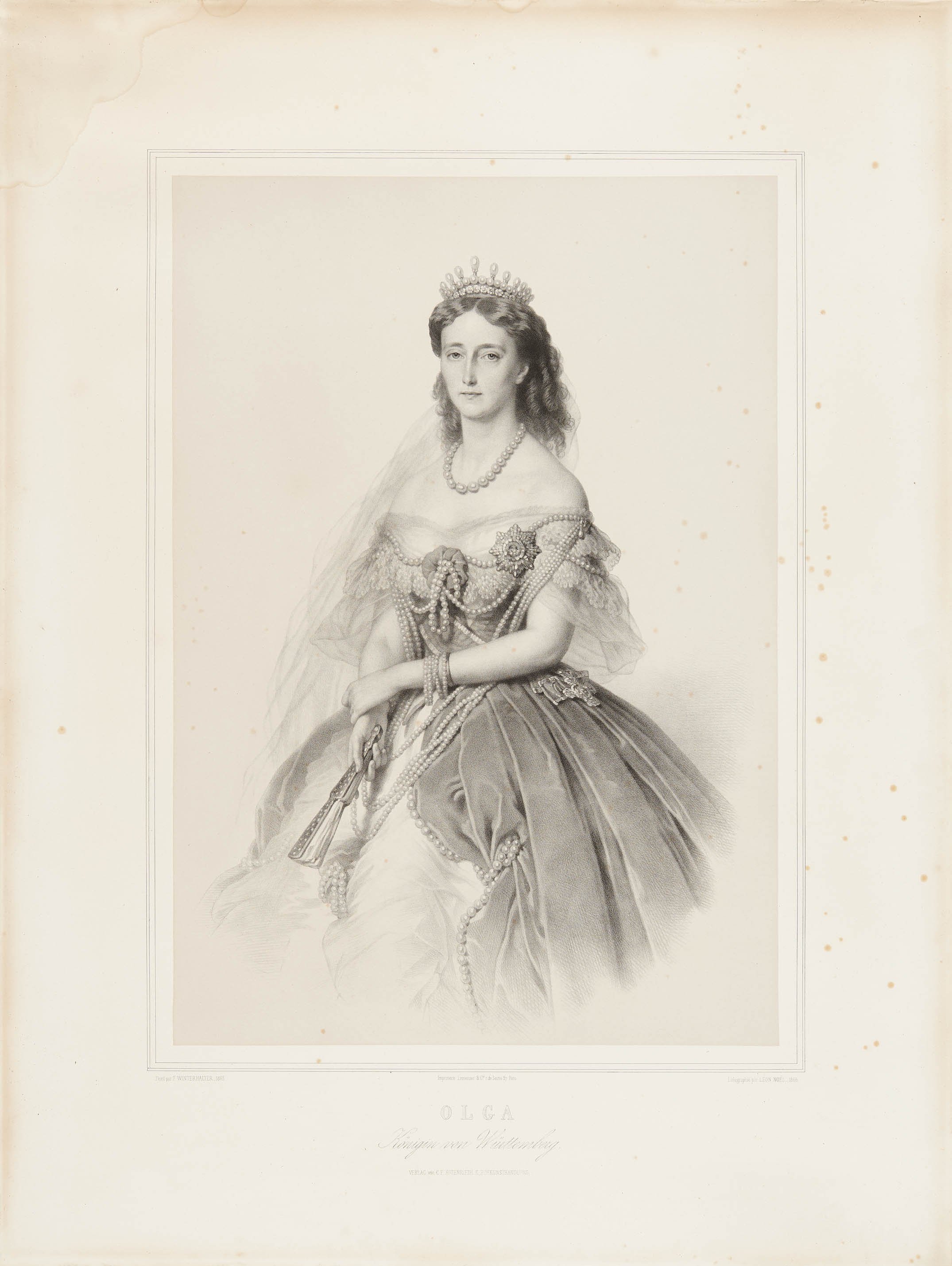 Alphonse-Léon Noël, Bildnis Königin Olga von Württemberg