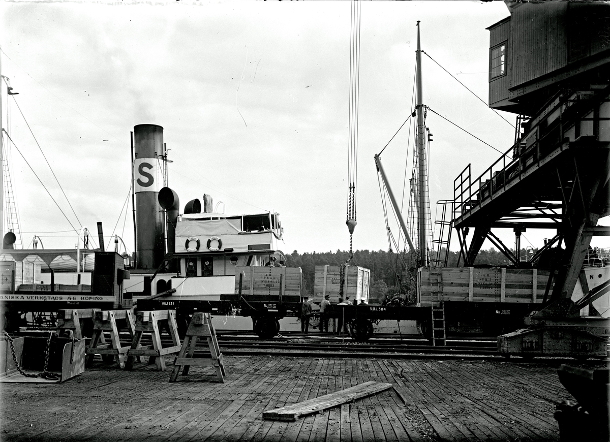 Ellert Johan Viktor Sörman, Loading machines to Persia. Photographer E Sörman.