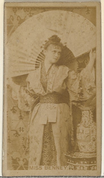 W. Duke, Sons & Co., Miss Benney, from the Actors and Actresses series (N145-8) issued by Duke Sons & Co. to promote Duke Cigarettes