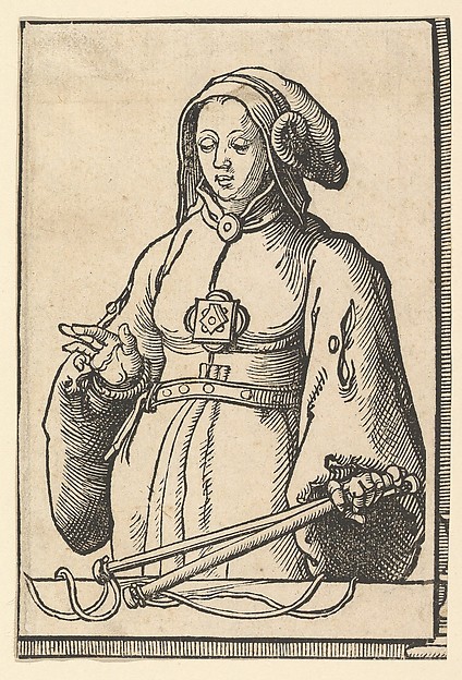 Lucas van Leyden, Agrippine Sibyl, from the series of Sibyls