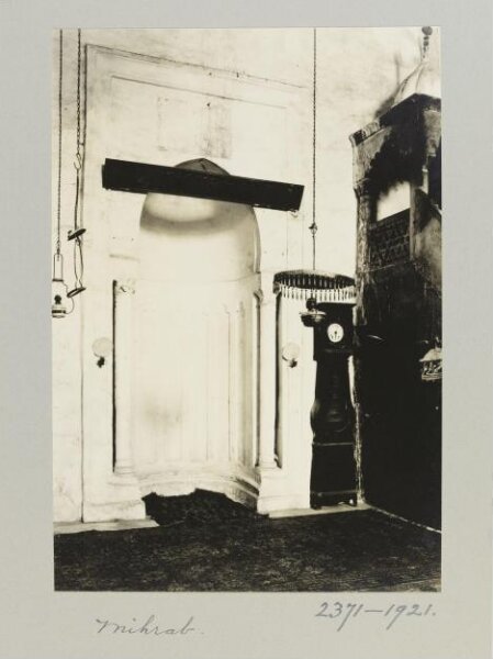 K.A.C. Creswell, Mihrab and minbar in Mosque of Mamluk Amir Altinbugha al-Salihi, Aleppo