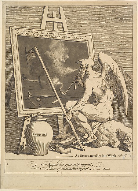 William Hogarth, Time Smoking a Picture