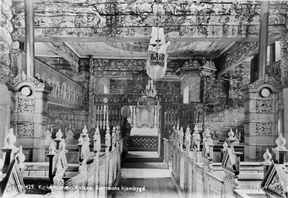 Carl Gustav Normann, Kvikne kirke, interiør.