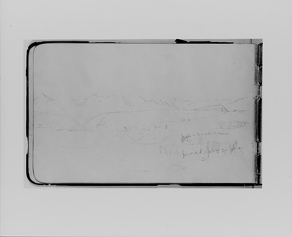 Albert Bierstadt, River and Terrain covered with Autumn Frost (from Sketchbook)