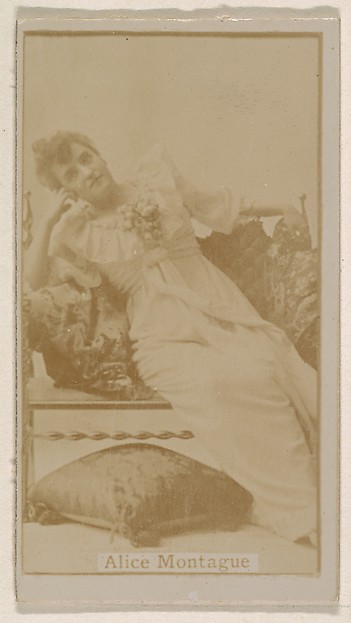 Kinney Brothers Tobacco Company, Alice Montague, from the Actresses series (N245) issued by Kinney Brothers to promote Sweet Caporal Cigarettes