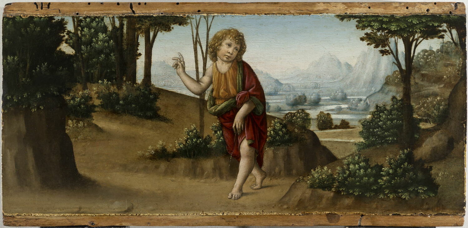 Lorenzo di Credi, Saint Jean Baptiste partant dans le désert