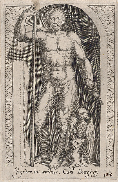 Anonymous, Jupiter (Jupiter in aedibus Card. Burghesij), from "Speculum Romanae Magnificentiae"