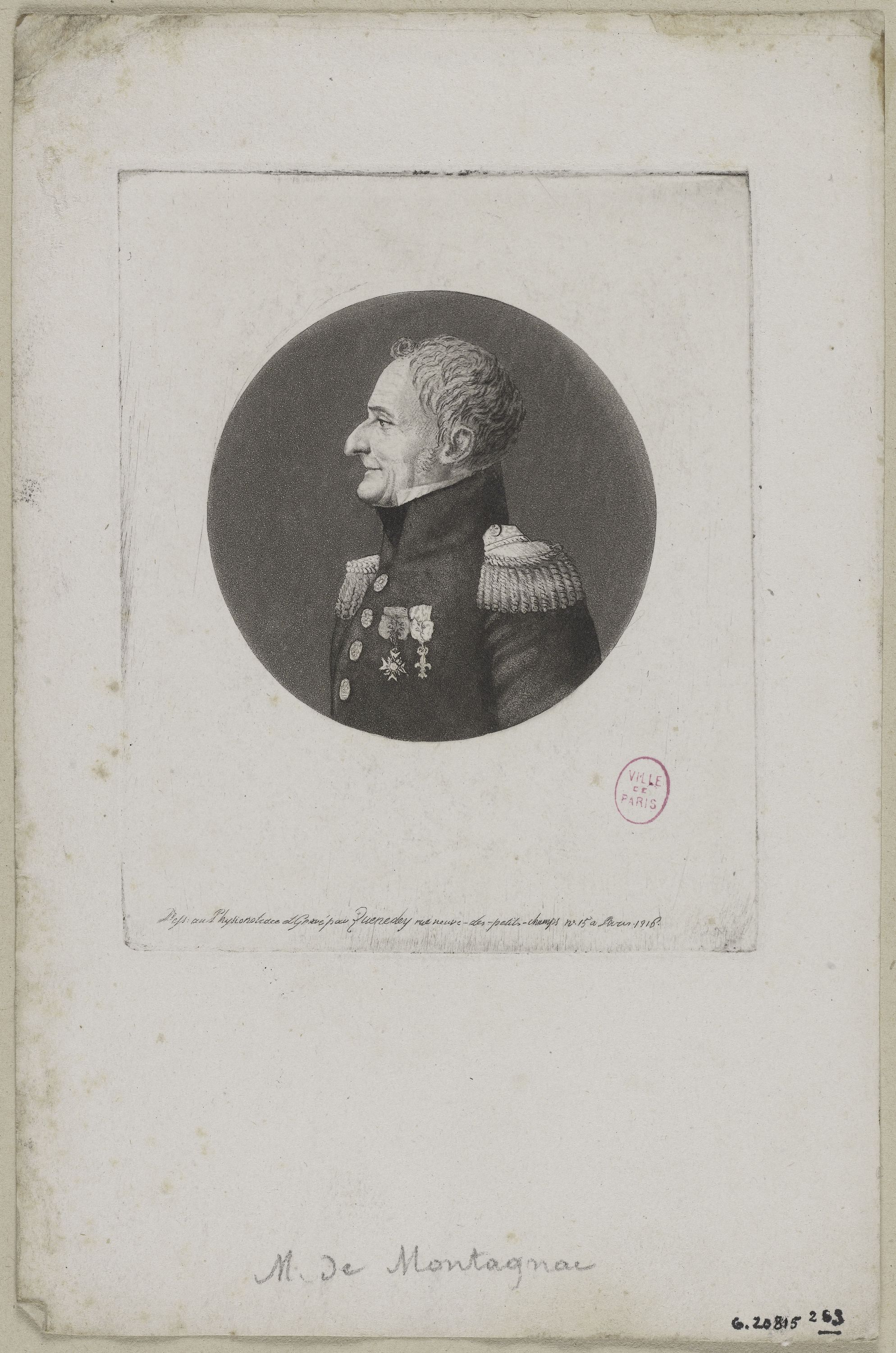 Edmé Quenedey, Portrait de Monsieur de Montagnac