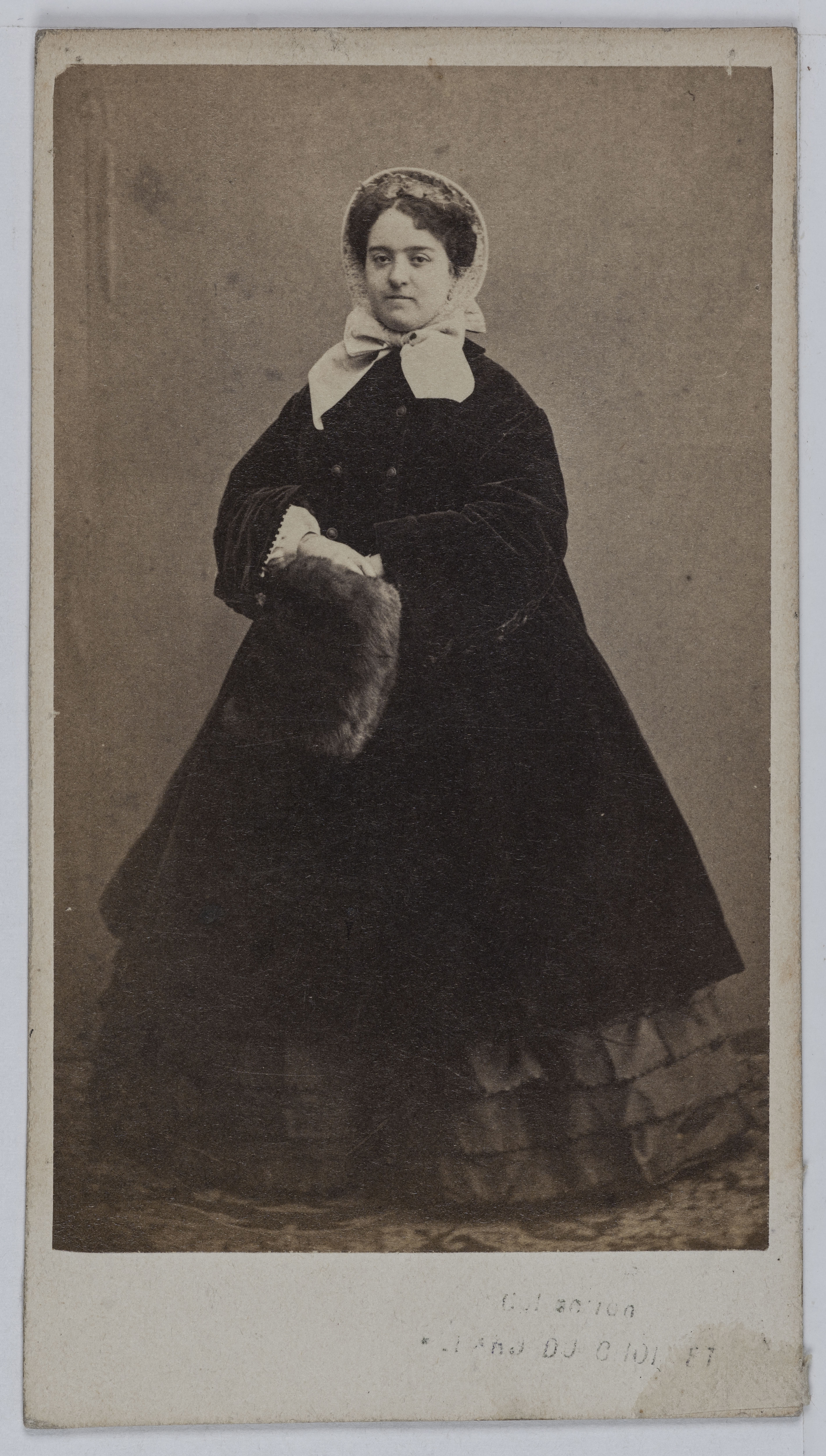 Numa Fils, Portrait de Marie Edile Riquier (1832-1911), actrice au Théâtre du Gymnase en 1850 et à la Comédie Française entre 1856 et 1884.