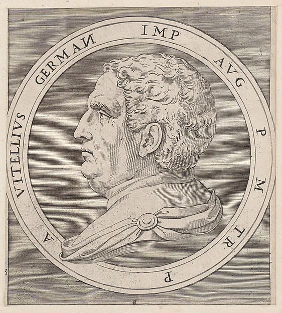 Marcantonio Raimondi, Vitellius, from The Twelve Caesars, from "Speculum Romanae Magnificentiae"