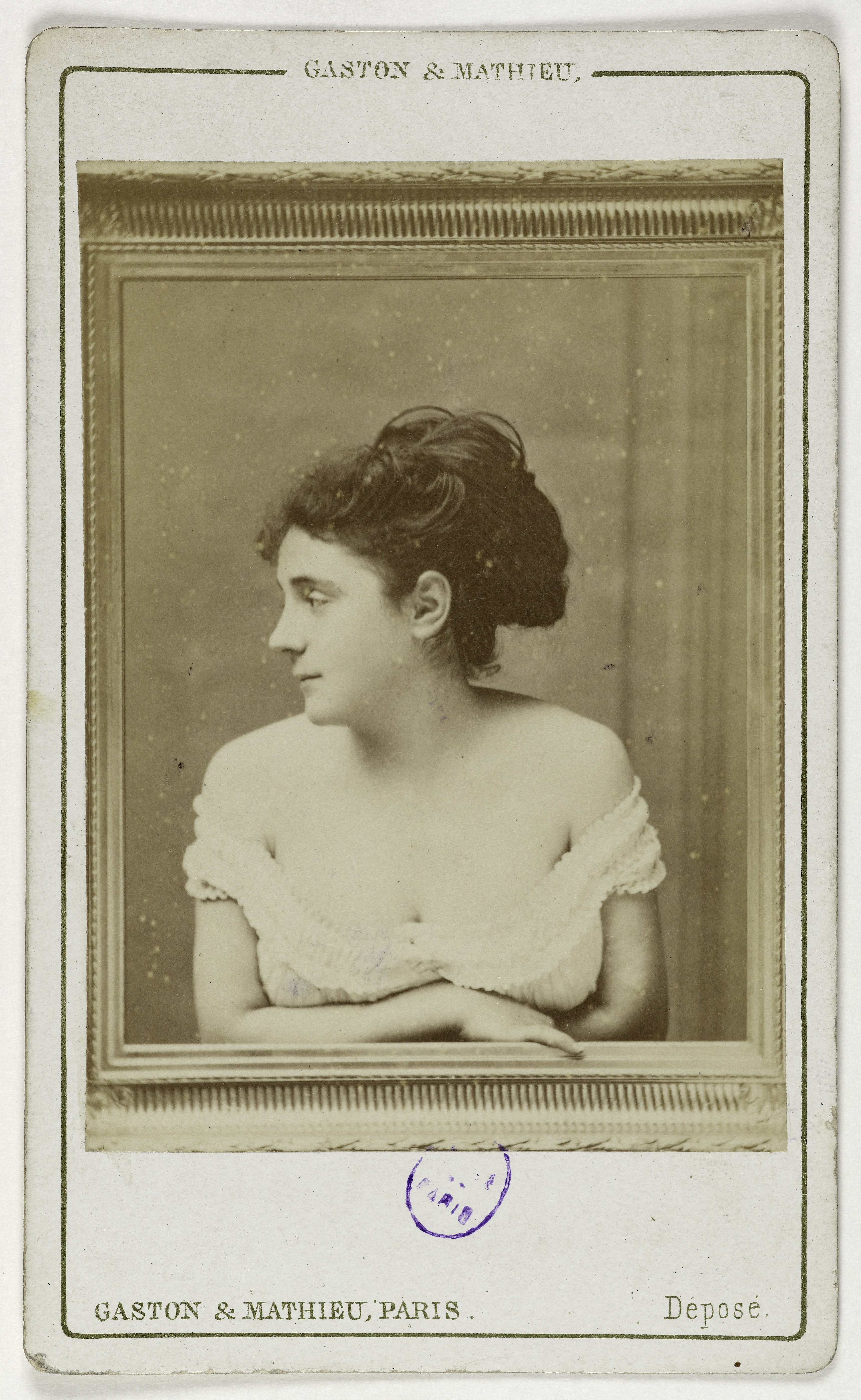 Mathieu & Cie Gaston, Portrait de Gérard Adèle, (-1879), (sœur de Gérard Laurence, danseuse)