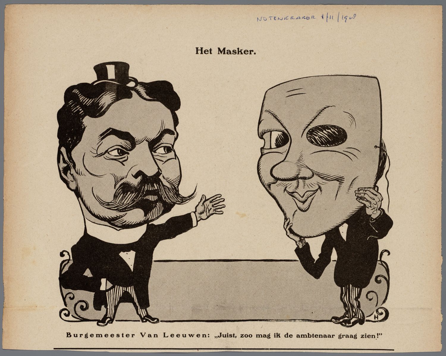 Hahn, Albert,draughtsman., Het masker