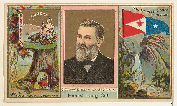 W. Duke, Sons & Co., Governor Waterman, California, from "Governors, Arms, Etc." series (N133-1), issued by Duke Sons & Co.