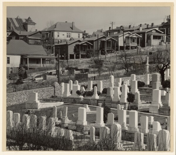 Walker Evans, Houses and Cemetery, Birmingham, Alabama