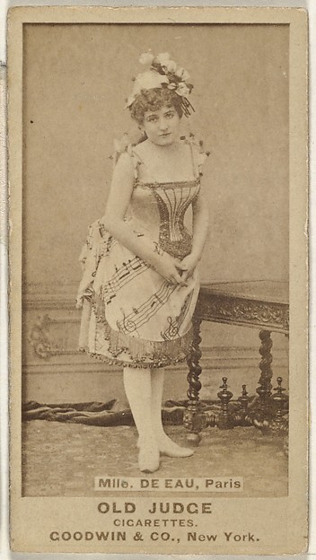 Goodwin & Company, Mlle. De Eau, Paris, from the Actors and Actresses series (N171) for Old Judge Cigarettes