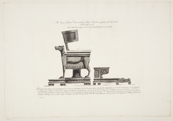 Giovanni Battista Piranesi, Opstalt af samme kuriale stol som i de forgående to blade