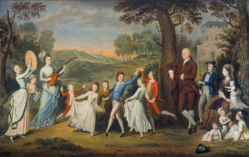 David Allan, Sir John Halkett of Pitfirrane, 4th Bart (1720 - 1793), Mary Hamilton, Lady Halkett and their Family