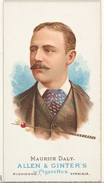 Allen & Ginter, Maurice Daly, Billiard Player, from World's Champions, Series 1 (N28) for Allen & Ginter Cigarettes