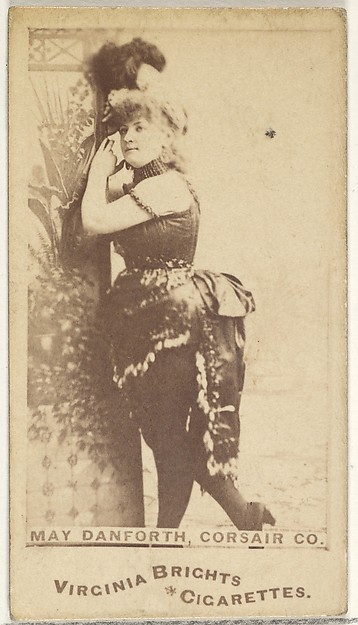 Allen & Ginter, May Danforth, Corsair Co., from the Actors and Actresses series (N45, Type 1) for Virginia Brights Cigarettes
