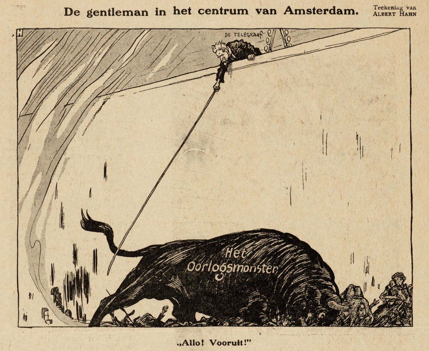 Hahn, Albert,draughtsman., De gentleman in het centrum van Amsterdam