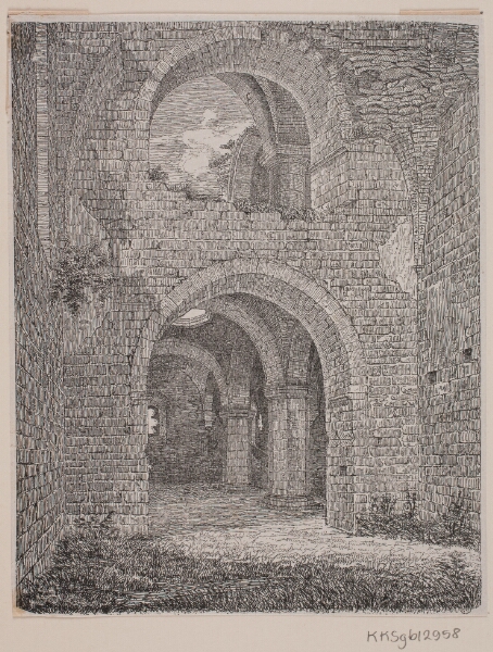 Julius Magnus-Petersen, Helligåndskirken i Visby set fra koret