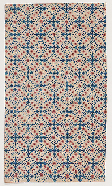 Anonymous, Sheet with an overall pattern of dots and squares