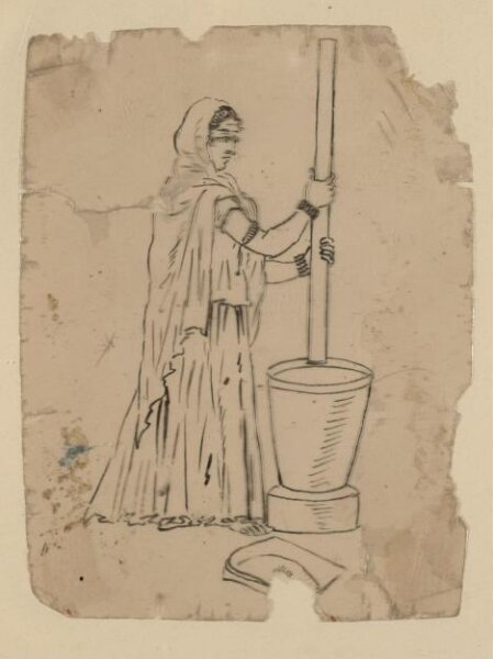 Unknown, One of forty-five drawings of Muharram scenes, occupations, festivals and ceremonies.