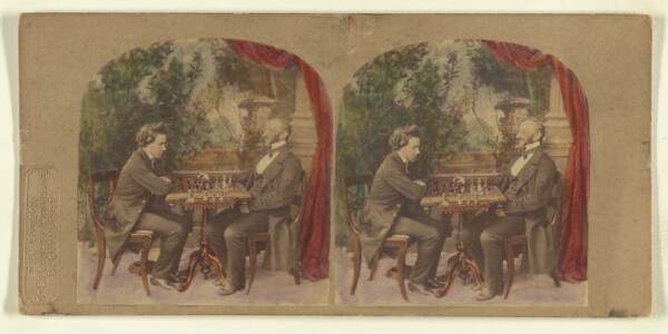 London Stereoscopic and Photographic Company, Mr. Paul Morphy, The great American Chess Player, And M. Lowenthal, President of the St. James's Chess Club.