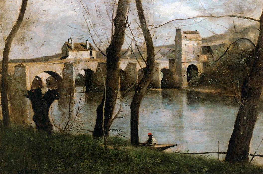 Jean-Baptiste Camille Corot, The Bridge at Mantes