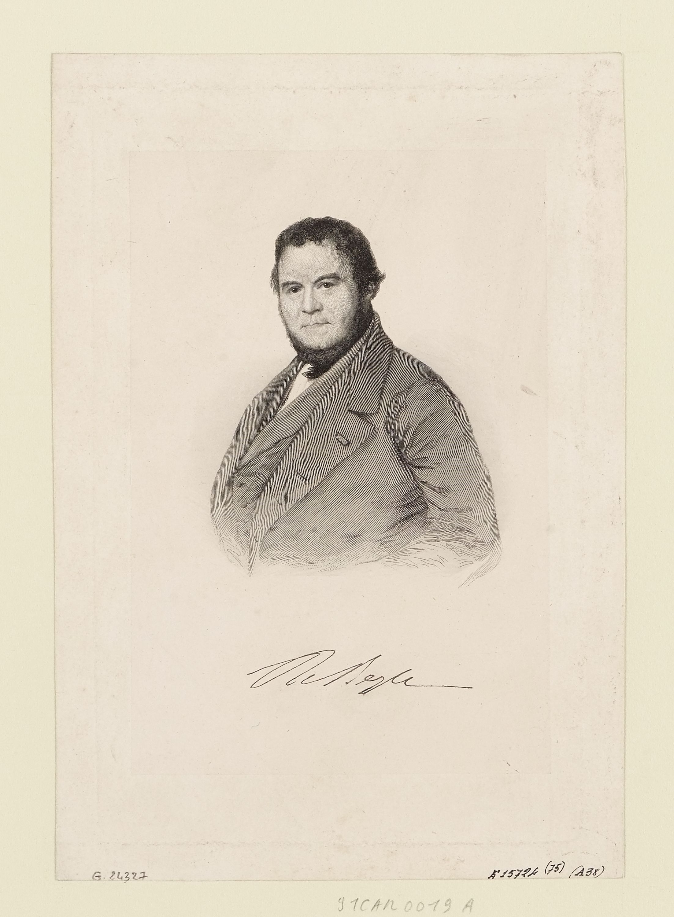 Anonyme, Portrait de Stendhal de trois-quarts, à gauche