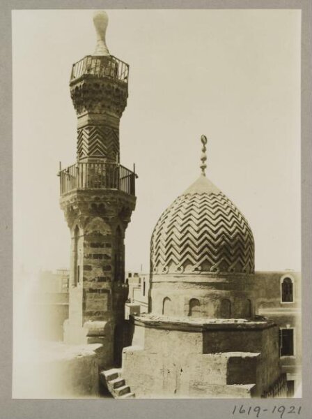 K.A.C. Creswell, Dome and minaret of the mosque of Mamluk Amir Qanibay al-Muhammadi, Cairo