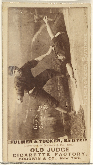 Goodwin & Company, Fullmer and Tucker, Baltimore Orioles, from the Old Judge series (N172) for Old Judge Cigarettes