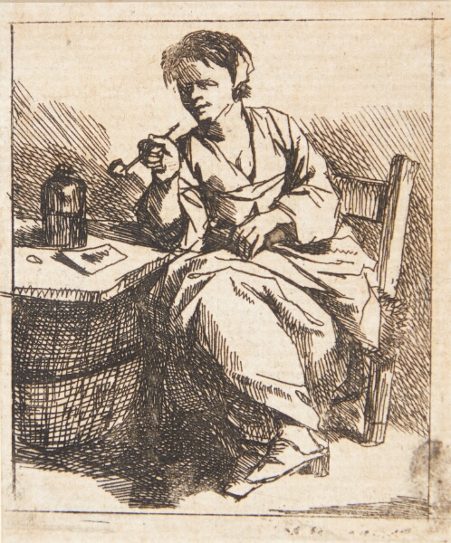 Cornelis Pietersz Bega, Rygende kvinde