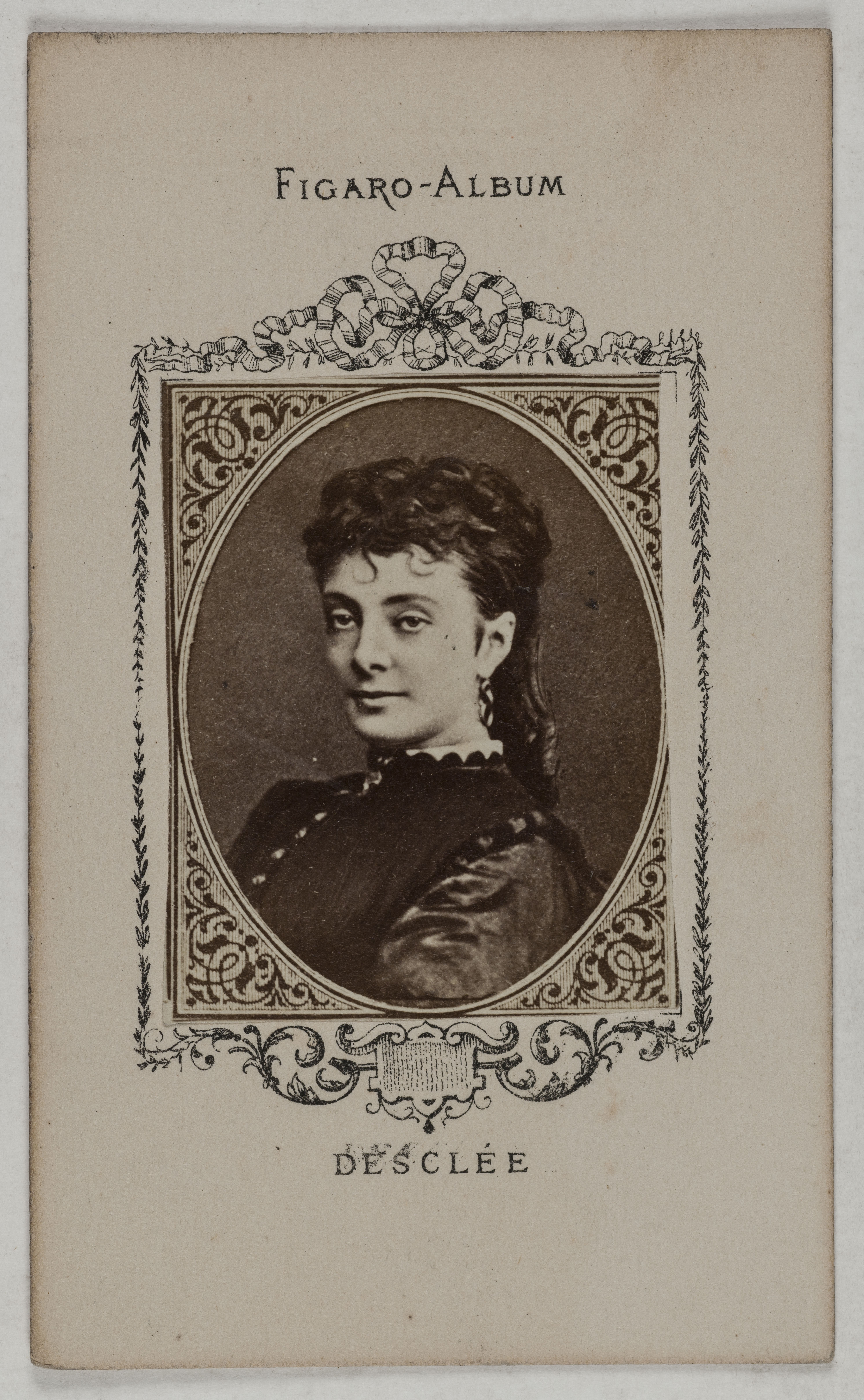 Anonyme, Portrait de Desclée Aimée, (1836-1874), (actrice)