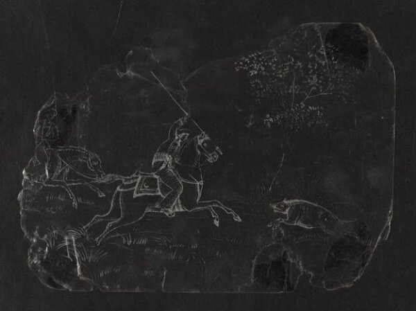 Unknown, One of twenty-seven paintings, mainly depicting hunting scenes.