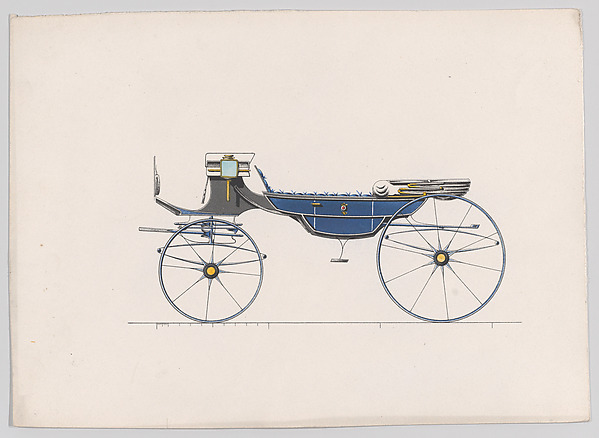 Anonymous, French, 19th century, Design for Vis-A-Vis Carriage