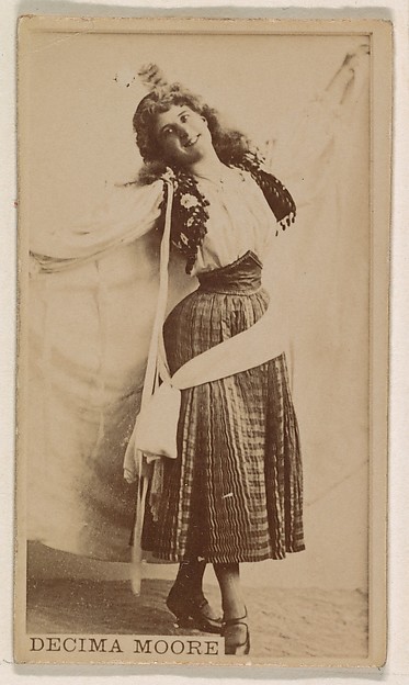 Kinney Brothers Tobacco Company, Decima Moore, from the Actresses series (N245) issued by Kinney Brothers to promote Sweet Caporal Cigarettes