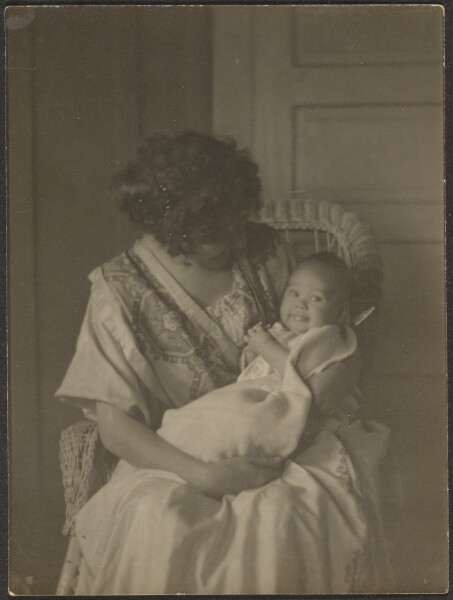 Louis Fleckenstein, [Florence Holding Baby in Rocking Chair]