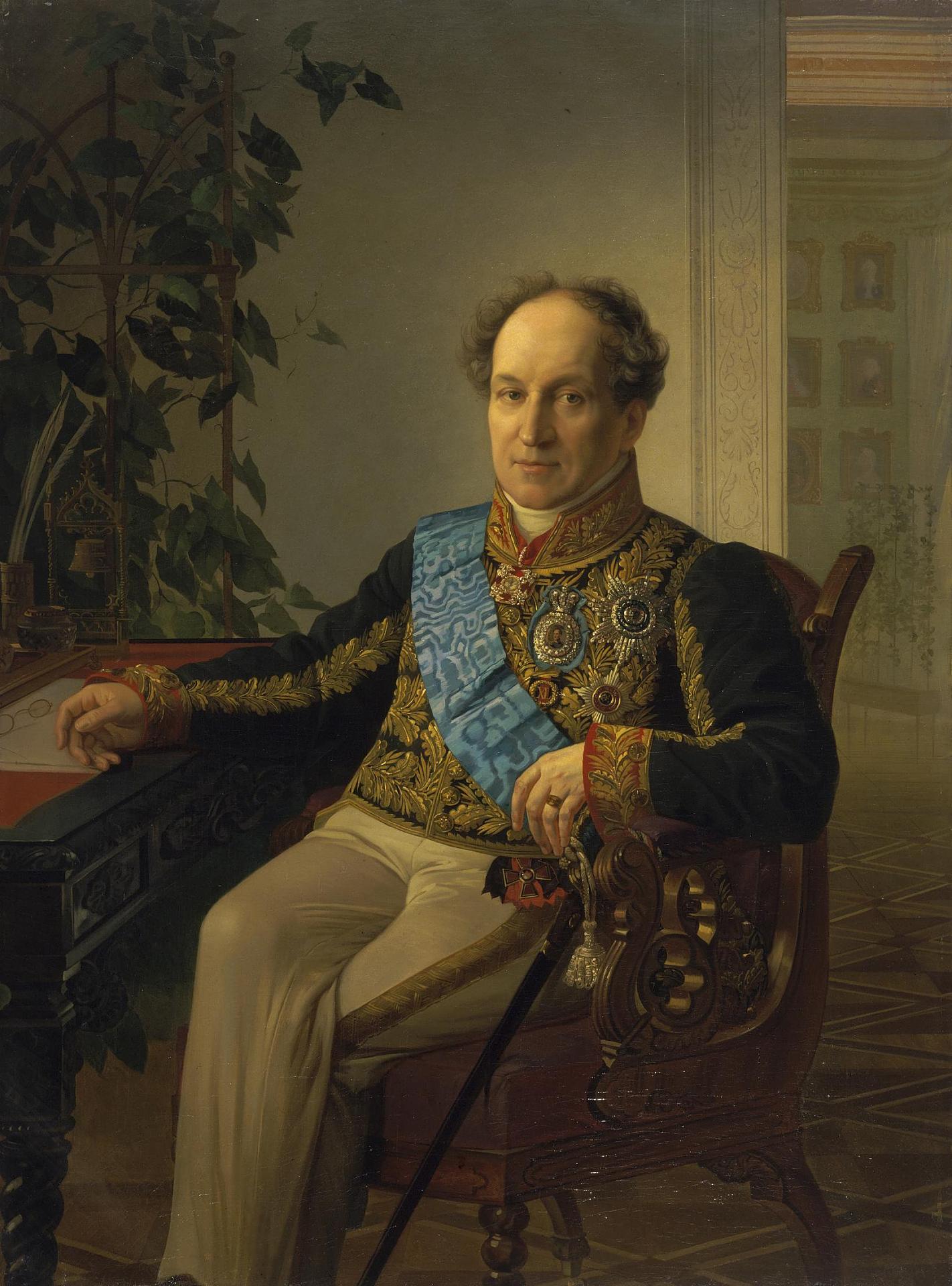 Georg von Bothmann, "Portrait of Prince A.N. Golitsyn" ( the fragmented copy of the portrait by K.P. Bryullov)