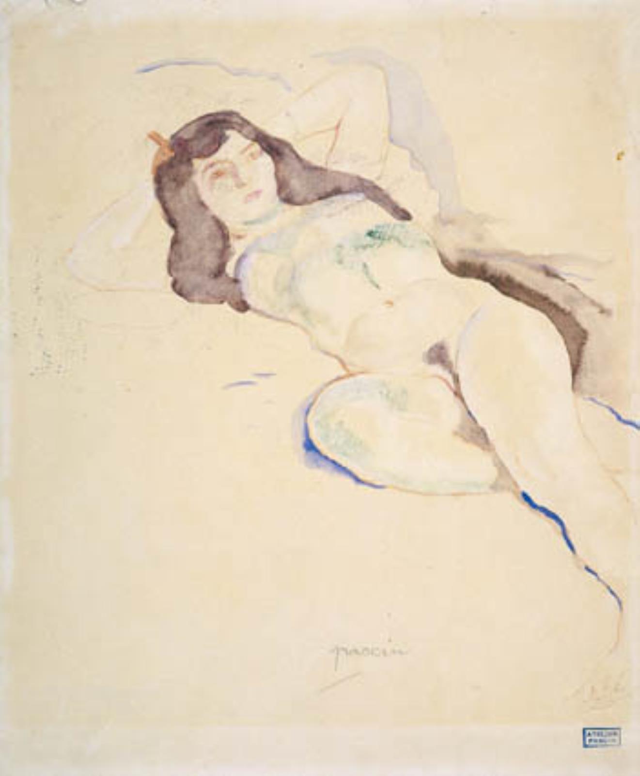 Jules Pascin, Liggende kvindelig model. Elvire