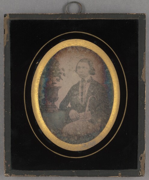 Unknown, [Portrait of a Seated Young Man with Cane]
