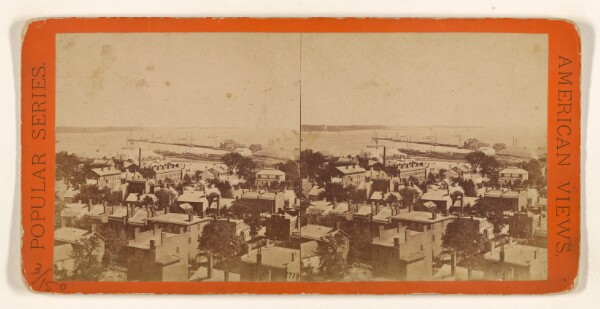 Edward and Henry T. Anthony & Co., New Haven and Harbor, from Depot Tower. [View on the line of the New York and New Haven Rail Road]