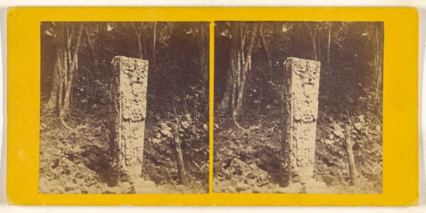 Unknown, Monolith. - Ruins of Copan, Central America. No Altar-stone. Front facing West, and North side.