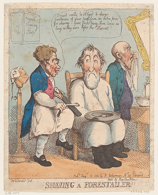 Thomas Rowlandson, Shaving a Forestaller